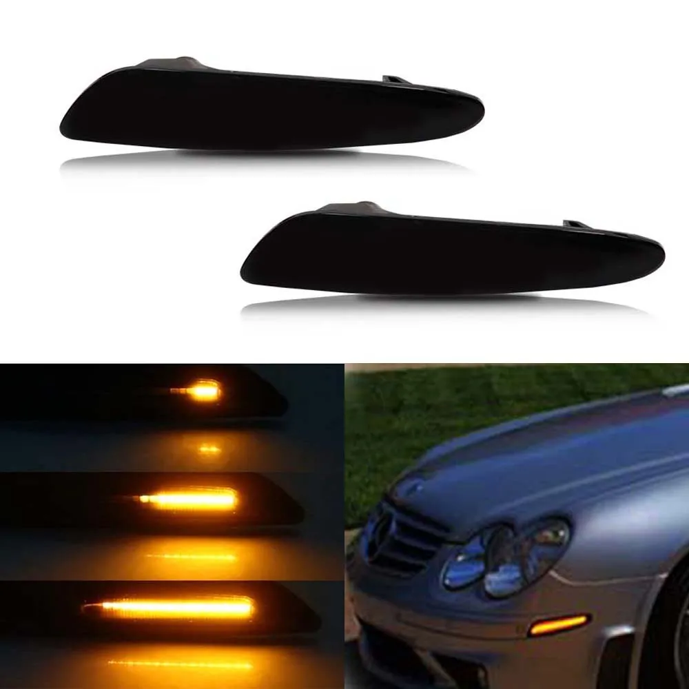 

For Mercedes-Benz W211 E-Class E320 E350 E550 E63 AMG Dynamic Led Side Bumper Marker Blinker Turn Signal Front Fender Light Lamp