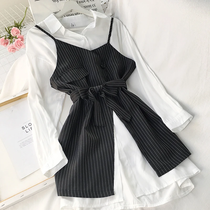 Gagarich Женский комплект из 2 предметов корейская мода на шнуровке тонкая талия