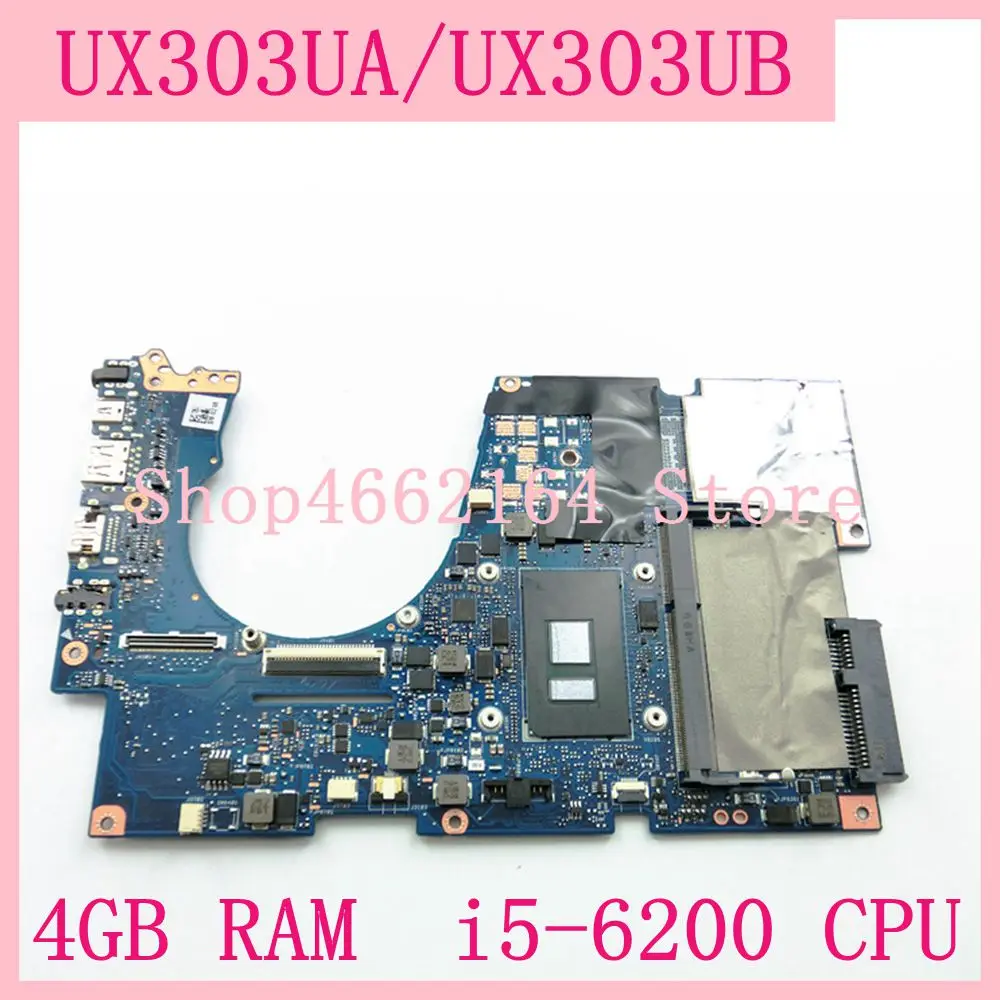 UX303UA материнская плата 4 Гб RAM i5 6200 CPU для ASUS Zenbook UX303U UX303UB ноутбука UX303UA|Компьютерные