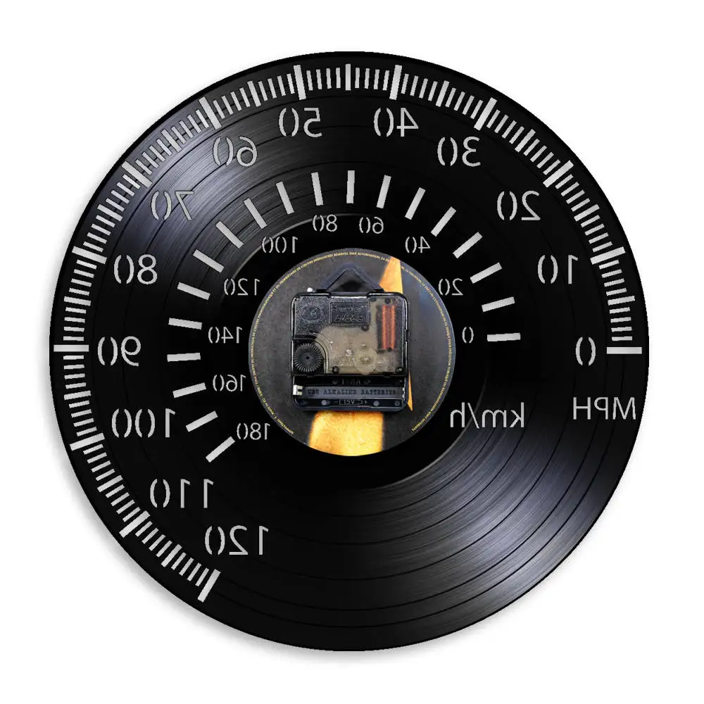 Настенные часы с тахометром ретро-браслет виниловой записью настенные