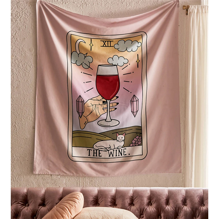 Таро гадание Висячие настенные гобелены цветочный Бохо Декор змея ручная