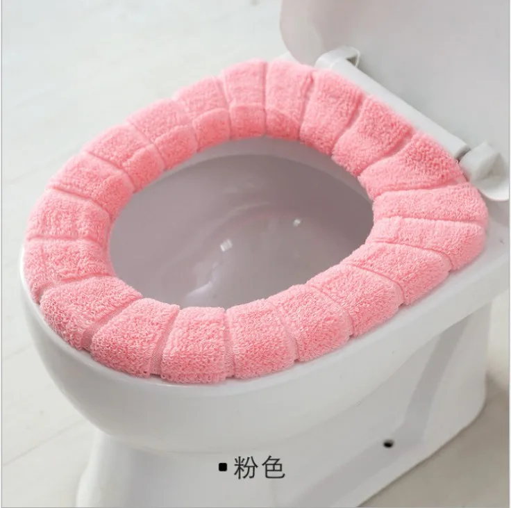 Pink A Универсальный мягкий подогреваемый моющееся сиденье для унитаза коврик набор для домашнего декора коврик для унитаза чехол для сиденья грелка крышка для унитаза аксессуары - Цвет: Pink A