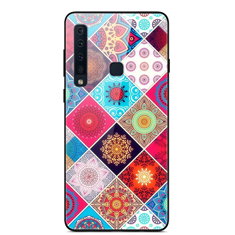 Чехол из закаленного стекла для samsung Galaxy A9, чехол с планетой космосом, стеклянный чехол на заднюю панель для samsung A9 A920F A920 A9S, чехол - Цвет: 54