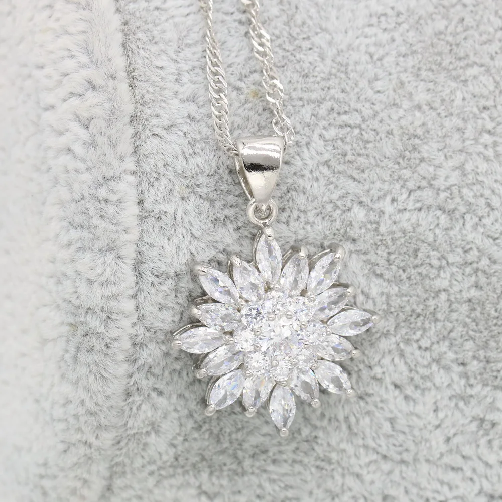 XUTAAYI цветок серебряные Свадебные Ювелирные наборы для женщин Роскошные