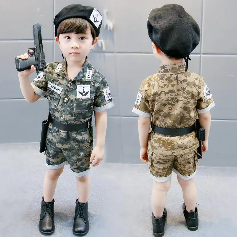 Детский классический Камуфляжный костюм тренировочные костюмы в стиле милитари