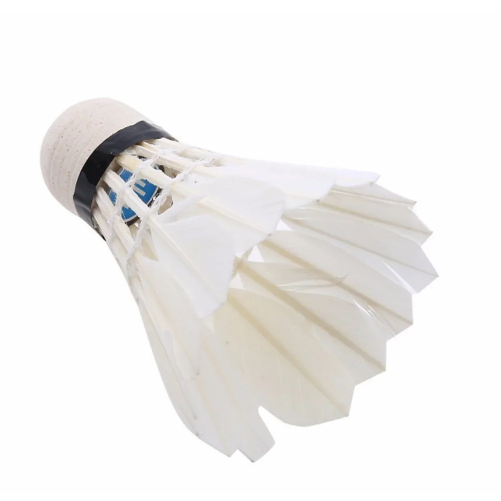 

New 12Pcs Badminton Balls Goose Feather Shuttlecocks White for Training Game Sport