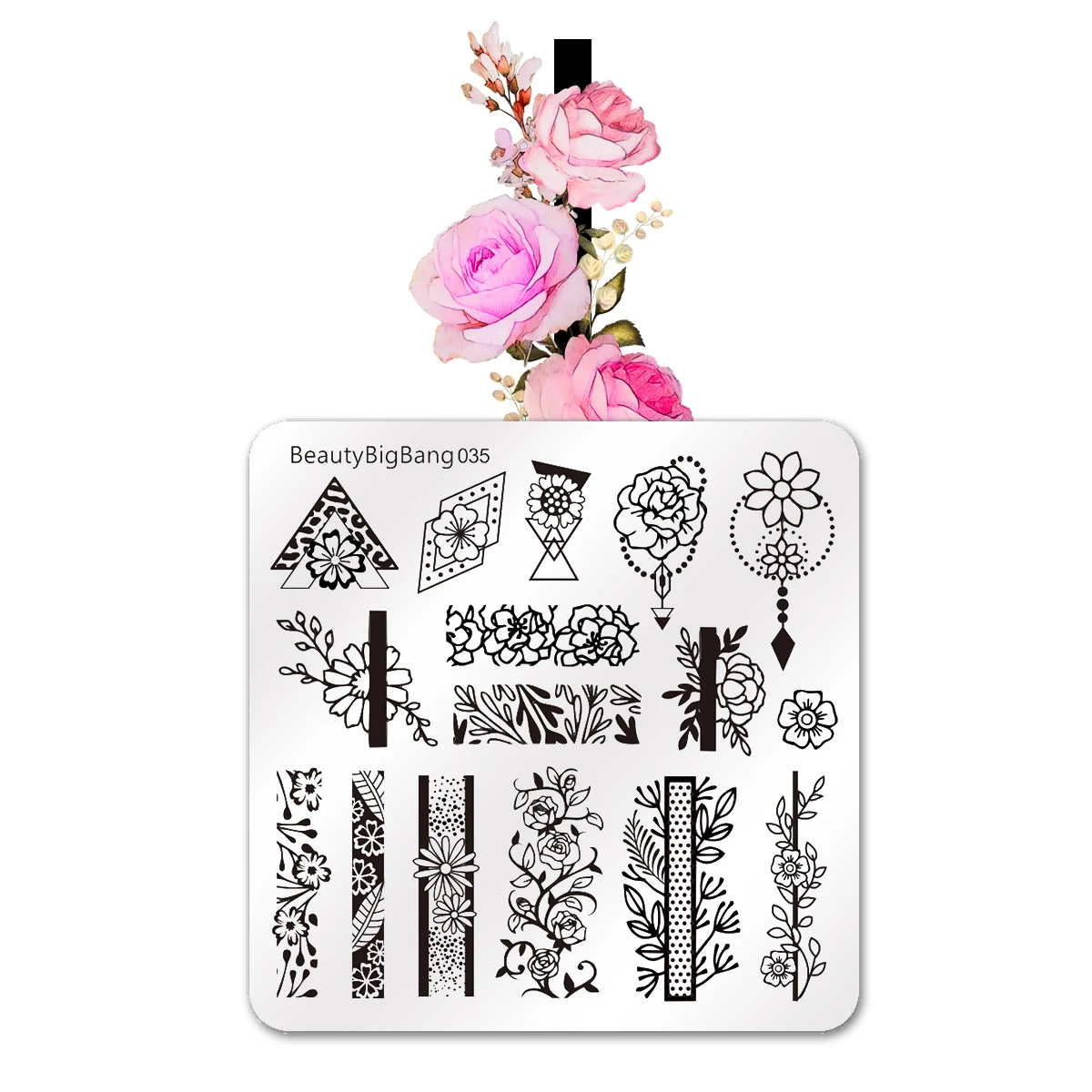 

Пластины для штамповки ногтей цветок квадратный дизайн ногтей трафарет цветок Танго тема сделай сам шаблон для ногтей инструменты для диза...