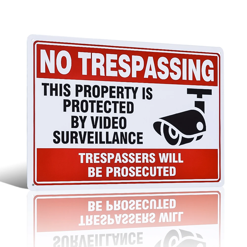 

Private Property No Trespassing Metal Sign ,Garage Yard Outdoor Garden wall decor