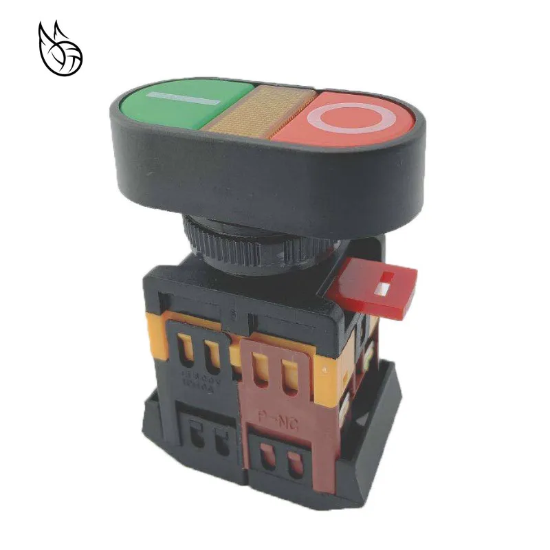 Автосброс желтый индикатор двойной кнопочный переключатель 10A AC220V|Выключатели| |