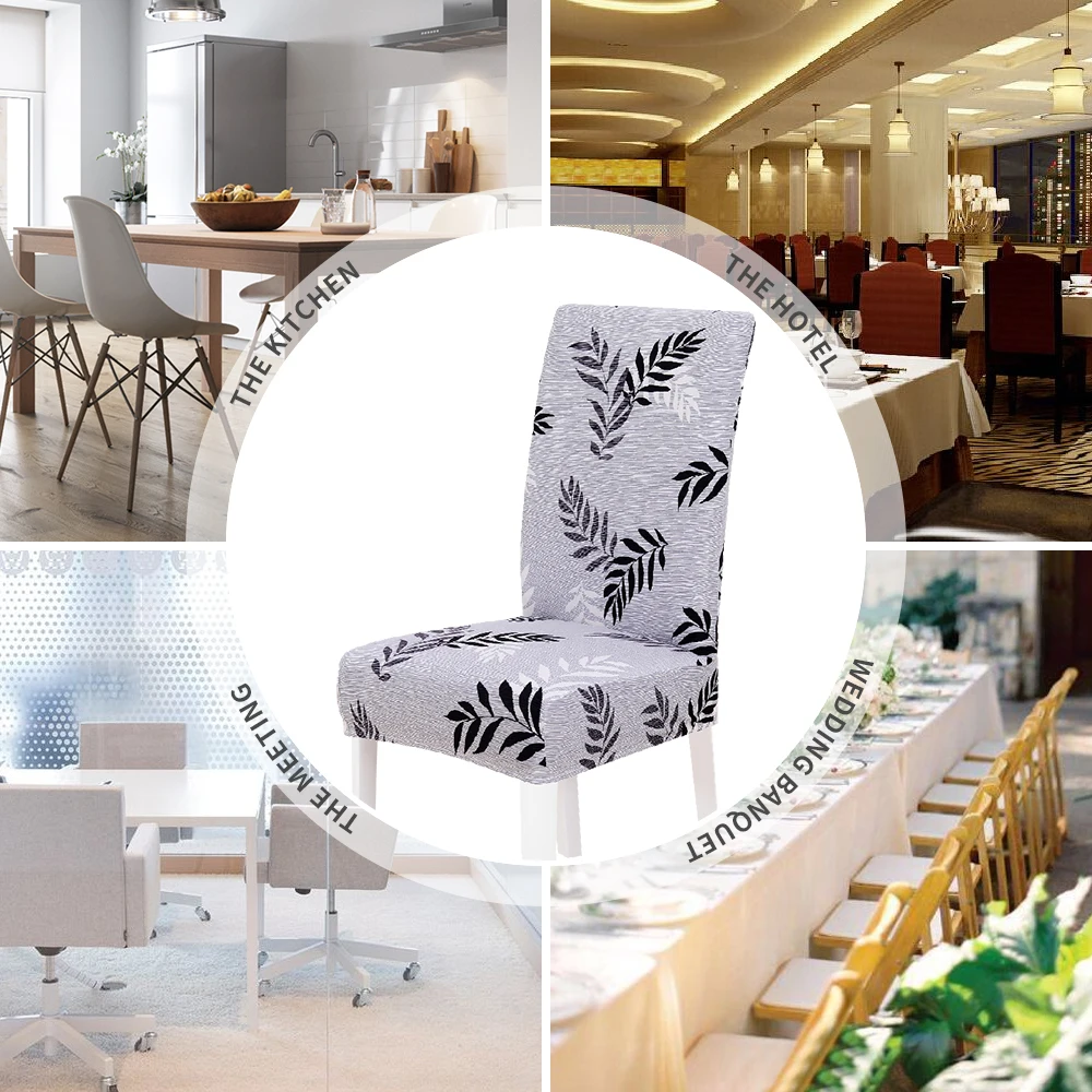 

1Pcs Stretch Floral Print Chair Cover Multifunction Spandex Elastic Cloth Universal Seat Protector for Home Dining Room#846