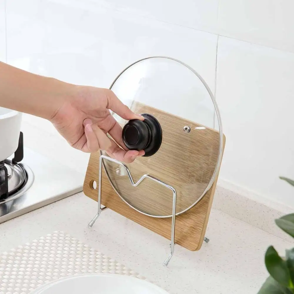 1 шт. подставка из нержавеющей стали доска для резки кастрюль с крышкой держатель