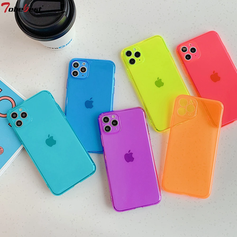 Tobebest желтые оранжевые простые чехлы для телефонов iphone 13 12 11 pro max X XS XR 7 8 Plus SE 2020 Ins
