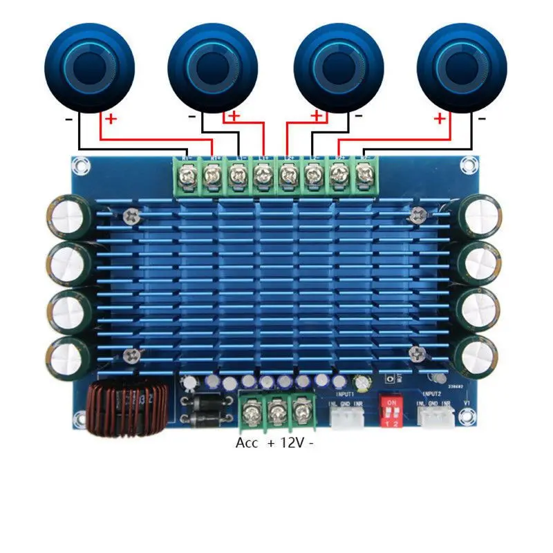 50 Вт x4 TDA7850 автомобильный 4-канальный 12 в большой мощности аудио ACC цифровой