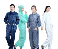 anti static coveralls cleanroom dustproof suit clean clothes hood clean food dust proof work clothing unisex protective overalls