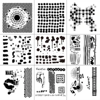 9pcs plastic scrapbook stencils for drawing template painting scrapbooking embossing stamping album card diy art crafts supplies