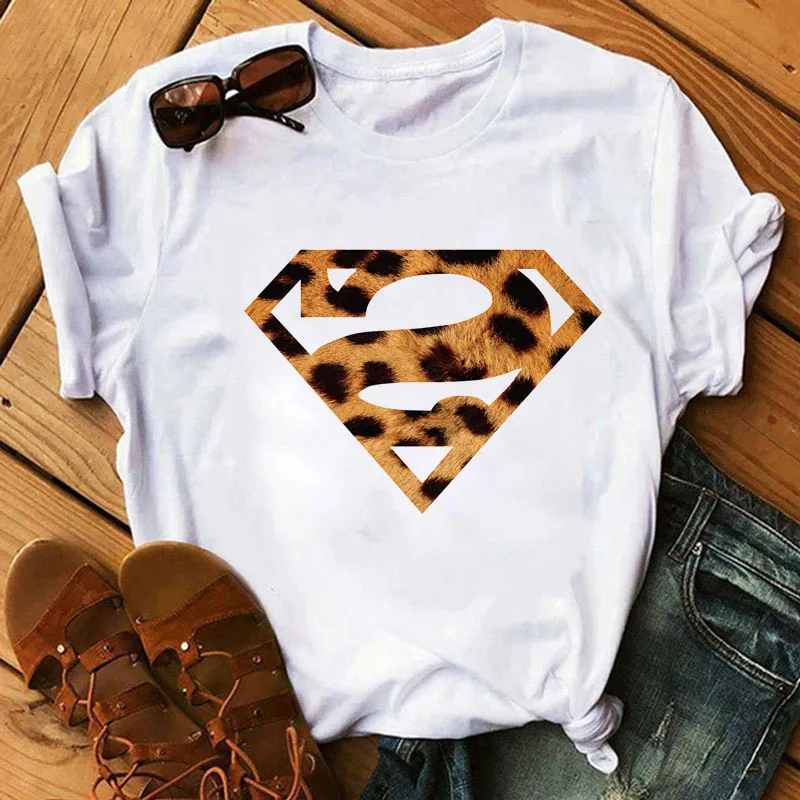 

Women Tshirt Leopard Floral Print Tee Shirts Short Sleeve Ladies Womens T-Shirt Graphic Tops Female Tumblr T Shirt Cute T-shirt