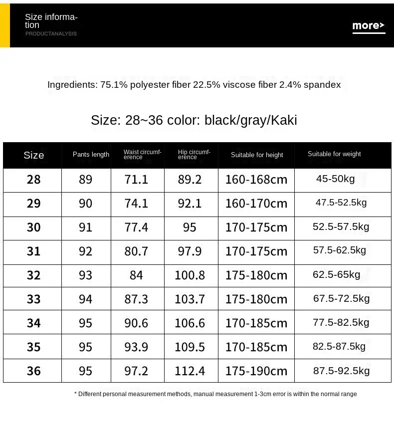 

Men's Suit Pants 2021 Spring Autumn New Korean Slim Casual Pants Dress Trousers Streetwear Fashion Pant Men Clothing Business
