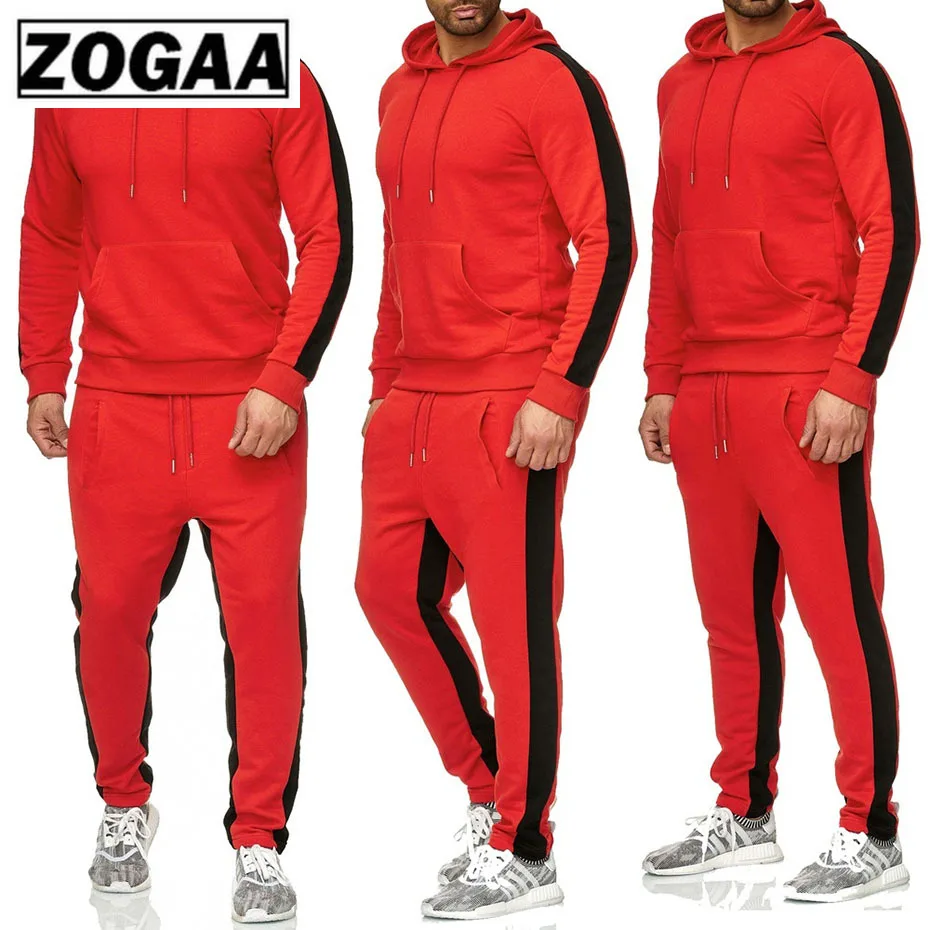 ZOGAA Брендовые мужские спортивные костюмы повседневный спортивный костюм