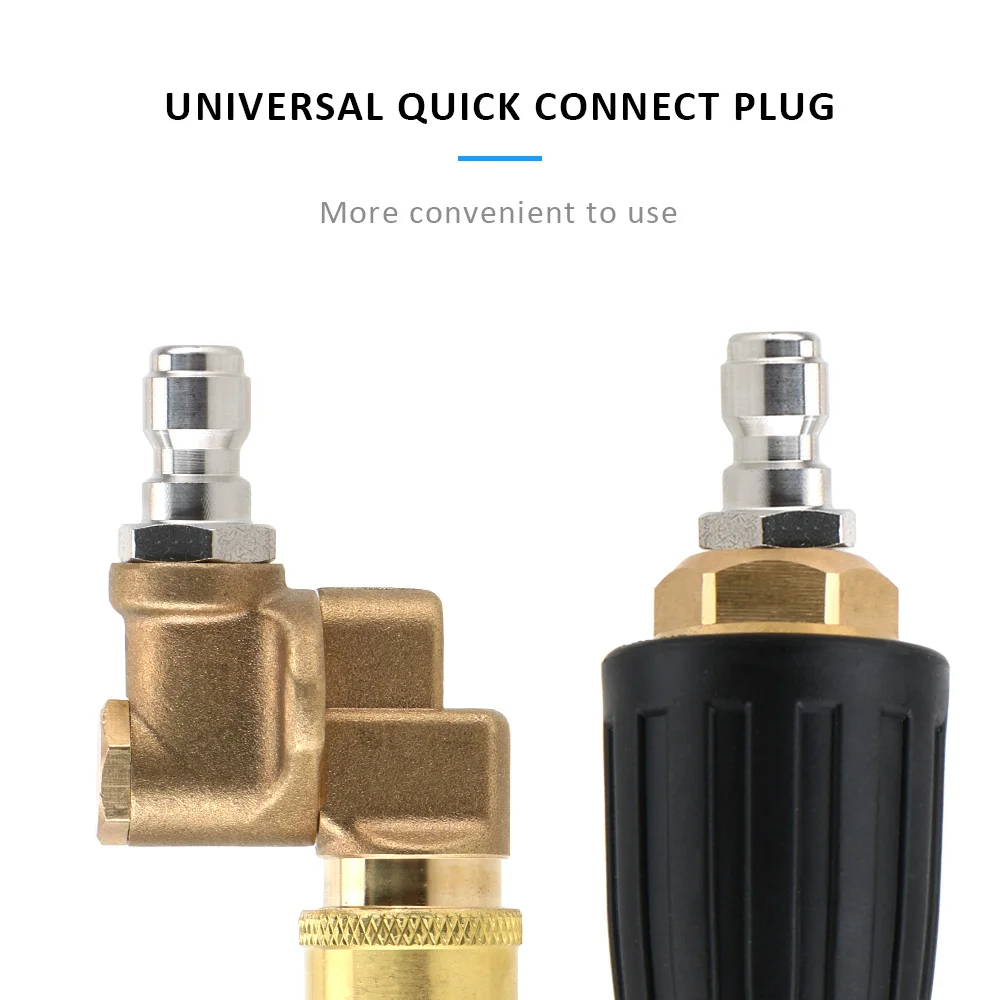 

1/4" Quick Connect Rotating Turbo Nozzle Jet Sprayer Rotating Pivoting Coupler High Pressure Washer Sprinkler Car Accessories