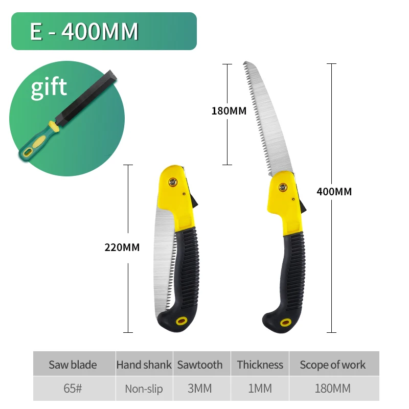 

Folding Cutting Hand Folding Mini Saw with TPR Handle Collapsible Saw for Wood