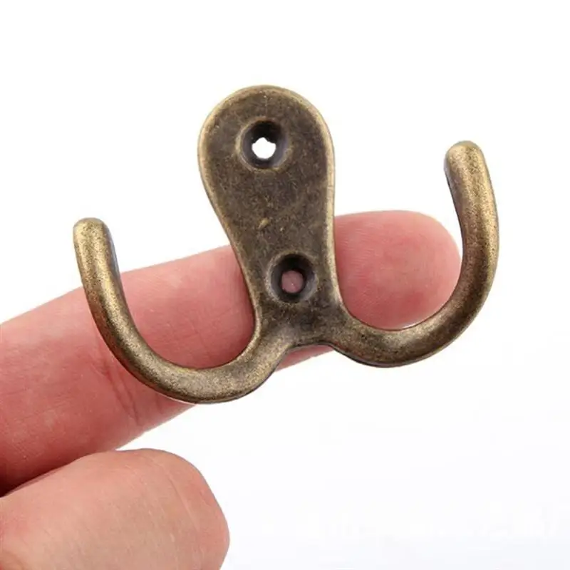 

10pcs Coat Hooks Wall-Mounted 2 Hole Towel Hanger For Coats Hats Clothing Home Storage Hooks Wall Hook Towel Hanger for Hardware