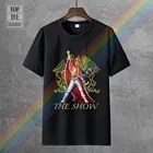 Freddie Mercury The Show Must Go On Performance черная футболка Хлопковая мужская S 6Xl