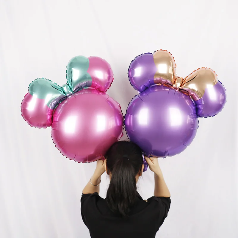 24inch mickey aluminum foil balloons 1pc mickey minnie mouse head helium globos baby shower birthday theme party decoration ball
