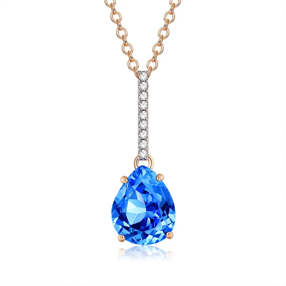 

Fashion Sapphire Water Drop Necklace 2021 Hot Sales Necklace