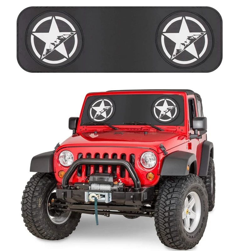Лобовое стекло Солнцезащитный козырек коврик Солнечный для Jeep Wrangler Jk Tj Lj Yj 1985 2017