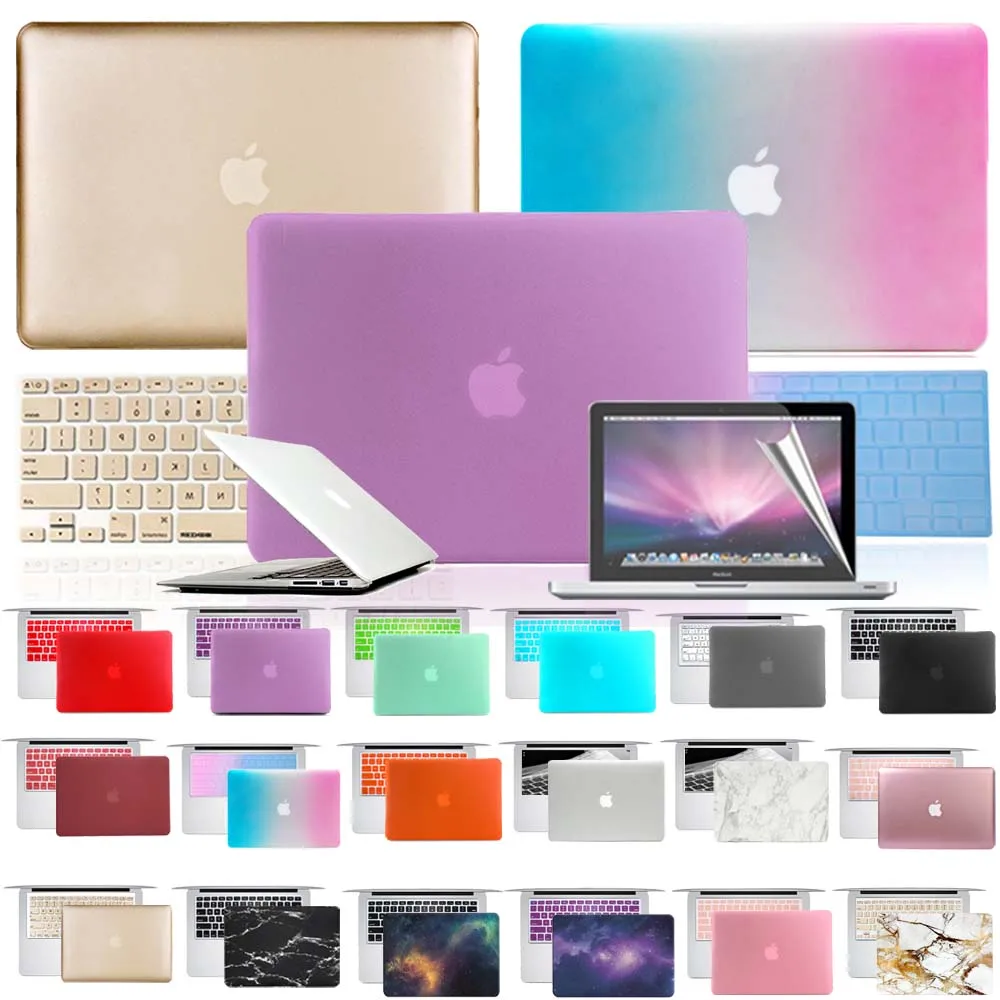 

Laptop Case for Apple MacBook Air 13 (A1369 A1466)/PRO 15 (A1286) 11 12 13 15 Inch + Keyboard Cover + Laptop Screen Protector