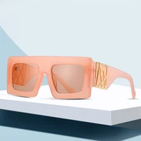 fashion rectangle sunglasses women flat top glasses retro sunglass men luxury designer eyewear uv400 sun glass brown shades