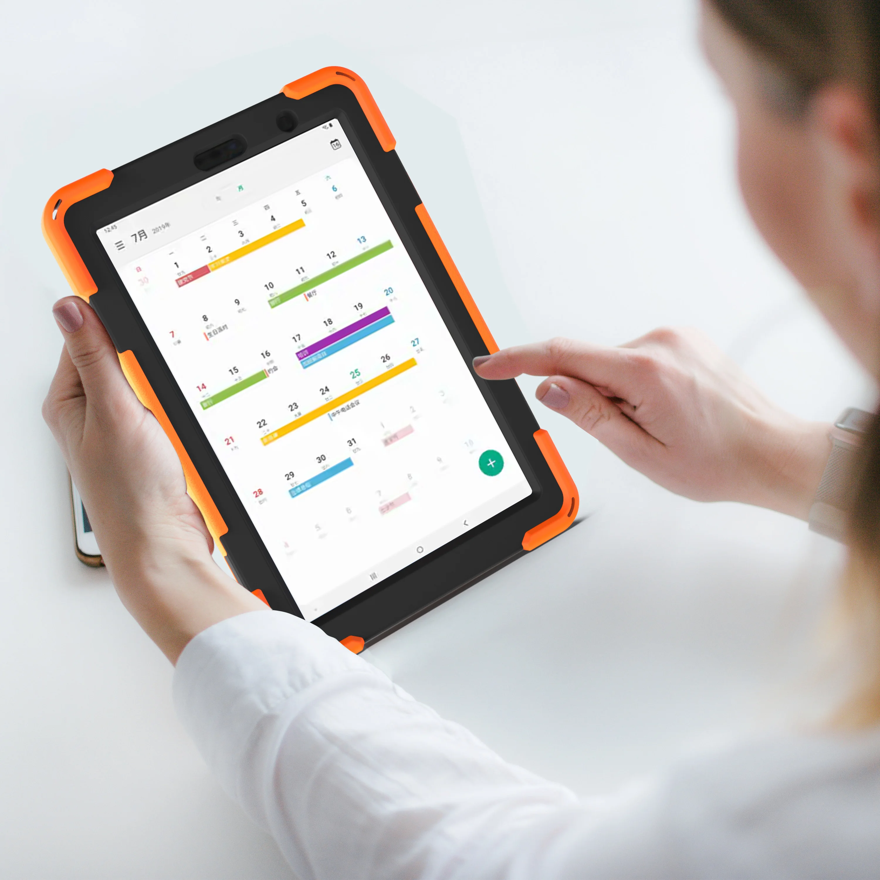 

For Samsung Galaxy Tab A 8.0 2019 P200Case Heavy Duty Protection Silicone Kickstand with Shoulder Strap Case for SM-P205 Tablet