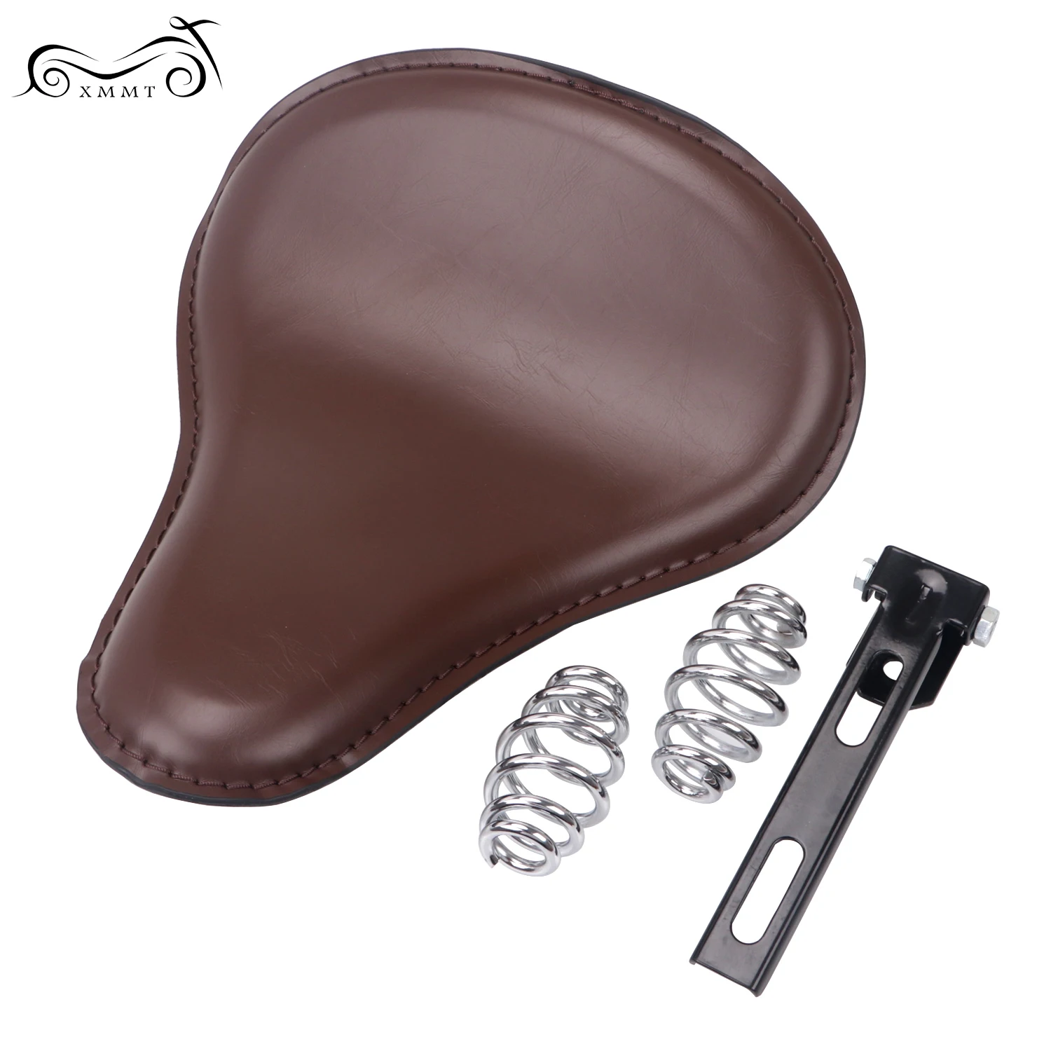 Коричневый Универсальный чехол на сиденье мотоцикла чоппера с 3 &quotпружинными