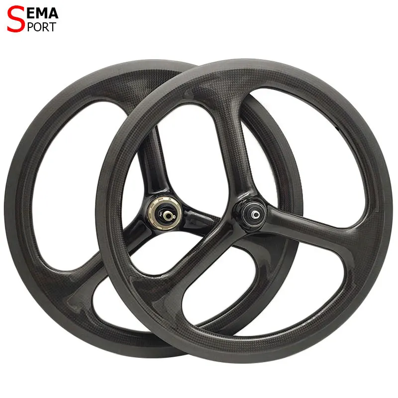 349HV3 TS все ручной работы Toray Carbon 74/112 мм V дисковый тормоз 3 Спицы Тайвань Hubsmith Brompton