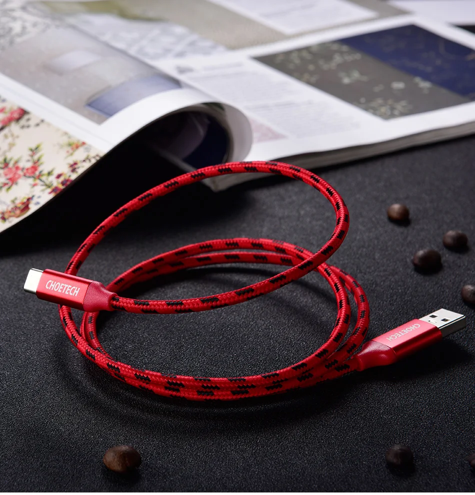 CHOETECH 0,5 м 1 м 2 м usb type-C кабель M Быстрая зарядка Usb 3,0 Usb C кабель для samsung Galaxy S9 S8 USB-C для Xiaomi Redmi huawei