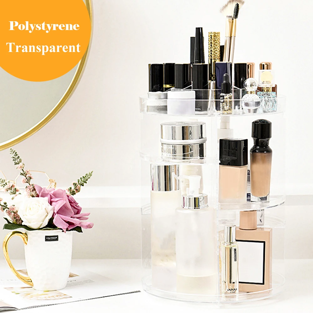 1 шт. 360 градусов вращающийся Регулируемый косметический дисплей для хранения