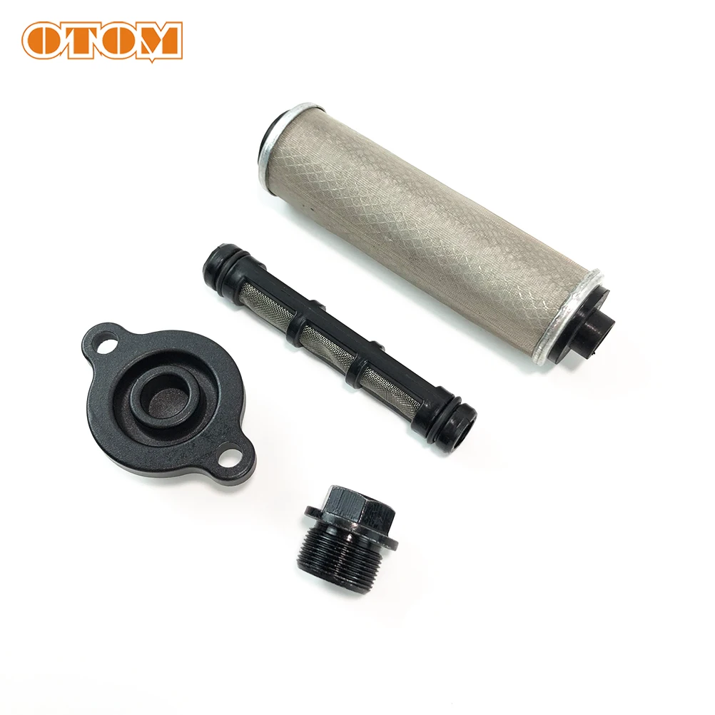 OTOM Motorcycle Engine Set Fine Crude Oil Filter Paper Filters And Cover For ZONGSHEN NC250 NC450 KAYO K6 T6 Off Road Bike Part