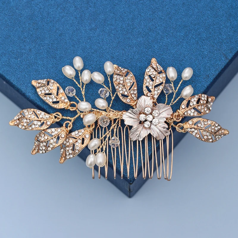 Свадебная расческа для волос аксессуары жемчужная стразы головной убор