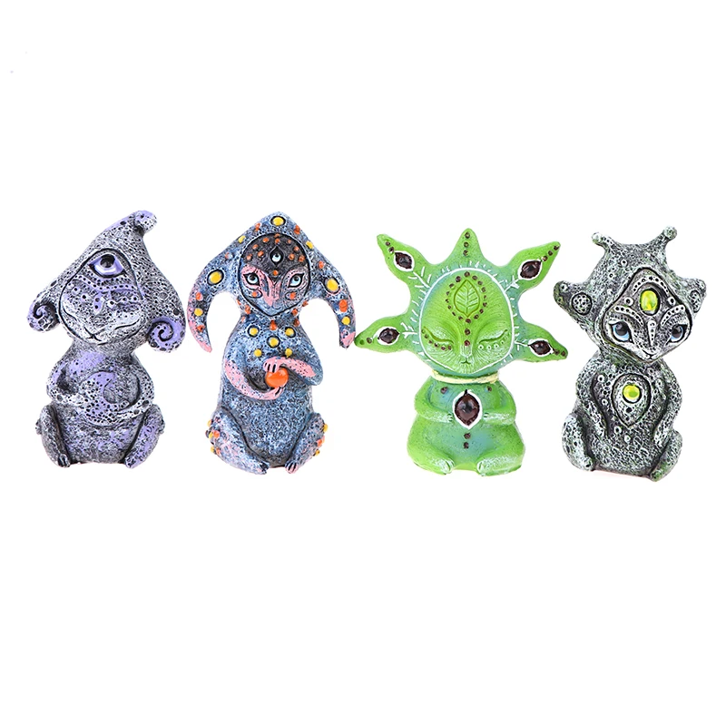 

Садовая скульптура 10 см, поделки из смолы в форме трех глаз, украшения для украшения дома, декор комнаты фэн-шуй