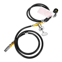 LP Propane Gas Connection Fire Pits 1/2"" Key Valve Control System Kit Installation Hose Assembly Replacement Parts Max 90K BTU