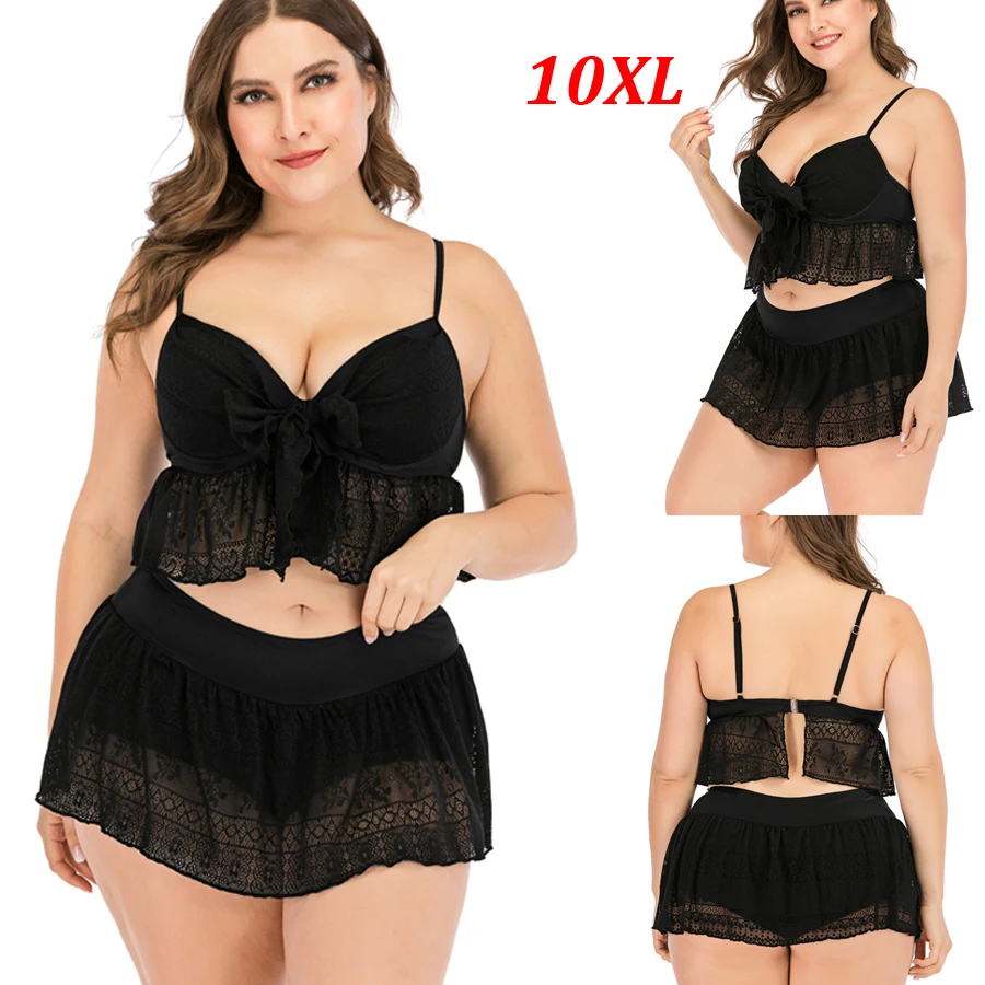 

Sexy Solid Plus Size 10XL Bikini Brazilian 2021 New Swimsuit Women Swimwear Beach Wear Swim Bathing Suit Beachwear Femme