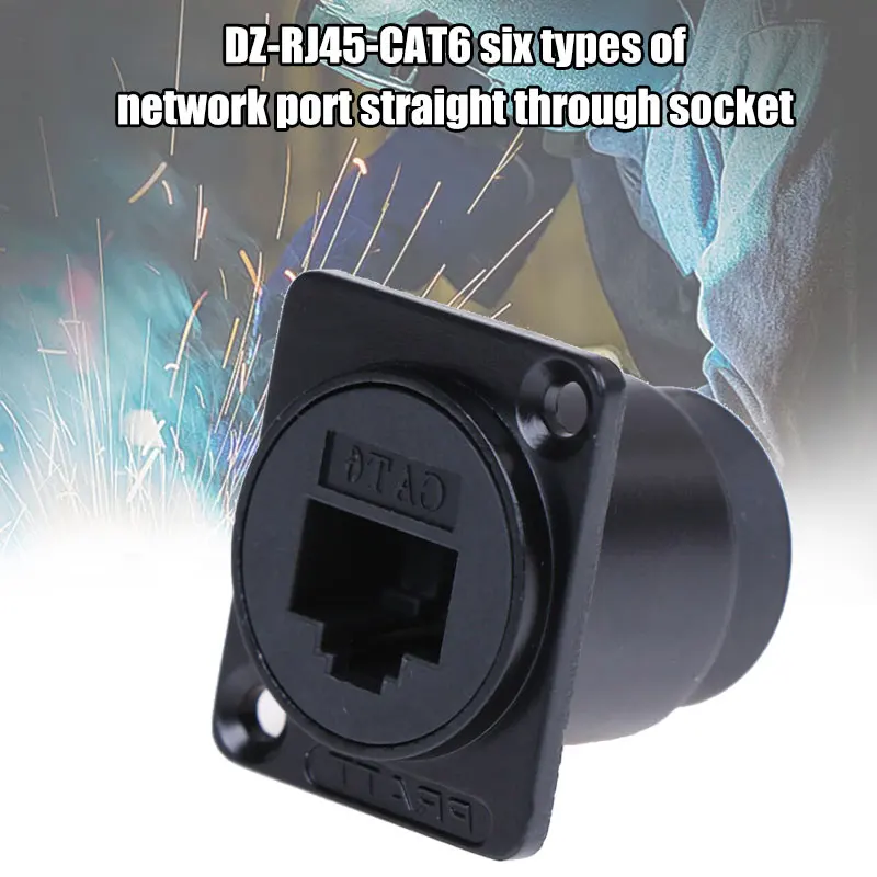 RJ45 D type модуль гнездо женский сигнальный разъем Cat6 панель Ethernet расширение
