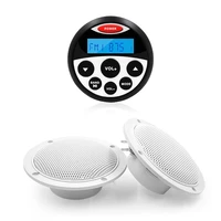 waterproof marine radio stereo bluetooth audio fm am receiver mp3 player4inch marine boat speakers for rv atv yacht motorcycle