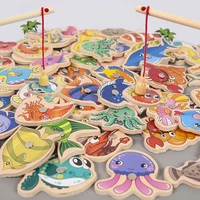 kids magnets fishing games toys montessori materials educational wooden toys for children funny magnetic fishing play games