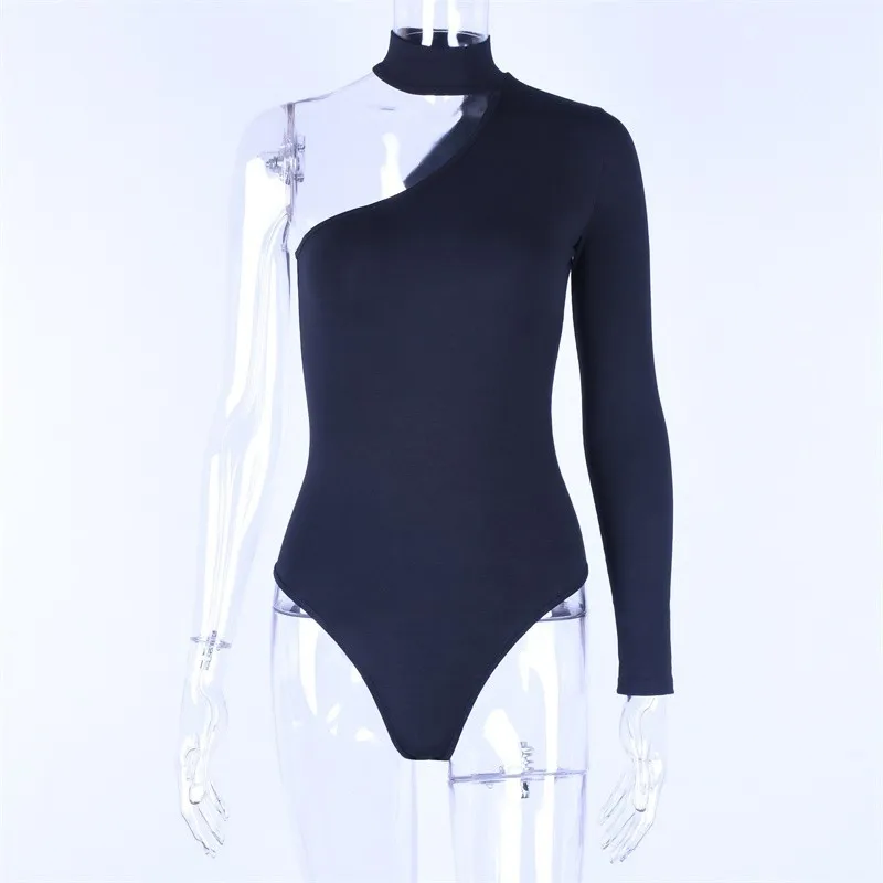 Designer Long Sleeve Off Shoulder Bodysuit Women Casual Sexy Slim Fit Rompers 2020 New Fashion Lady Skinny Streetwear | Женская одежда