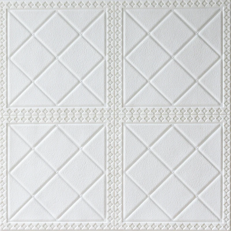 

3D Stereo Auto stickers of the wall Self-adhesive Soft Decorative Living room TV Background Paper Pe foam panel tile sticker