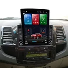 Аудио Радио автомобильный IPS DSP мультимедийный проигрыватель Тесла Navi головное устройство Android 10 64 ГБ для TOYOTA FortunerHILUX Revo  Vigo GPS