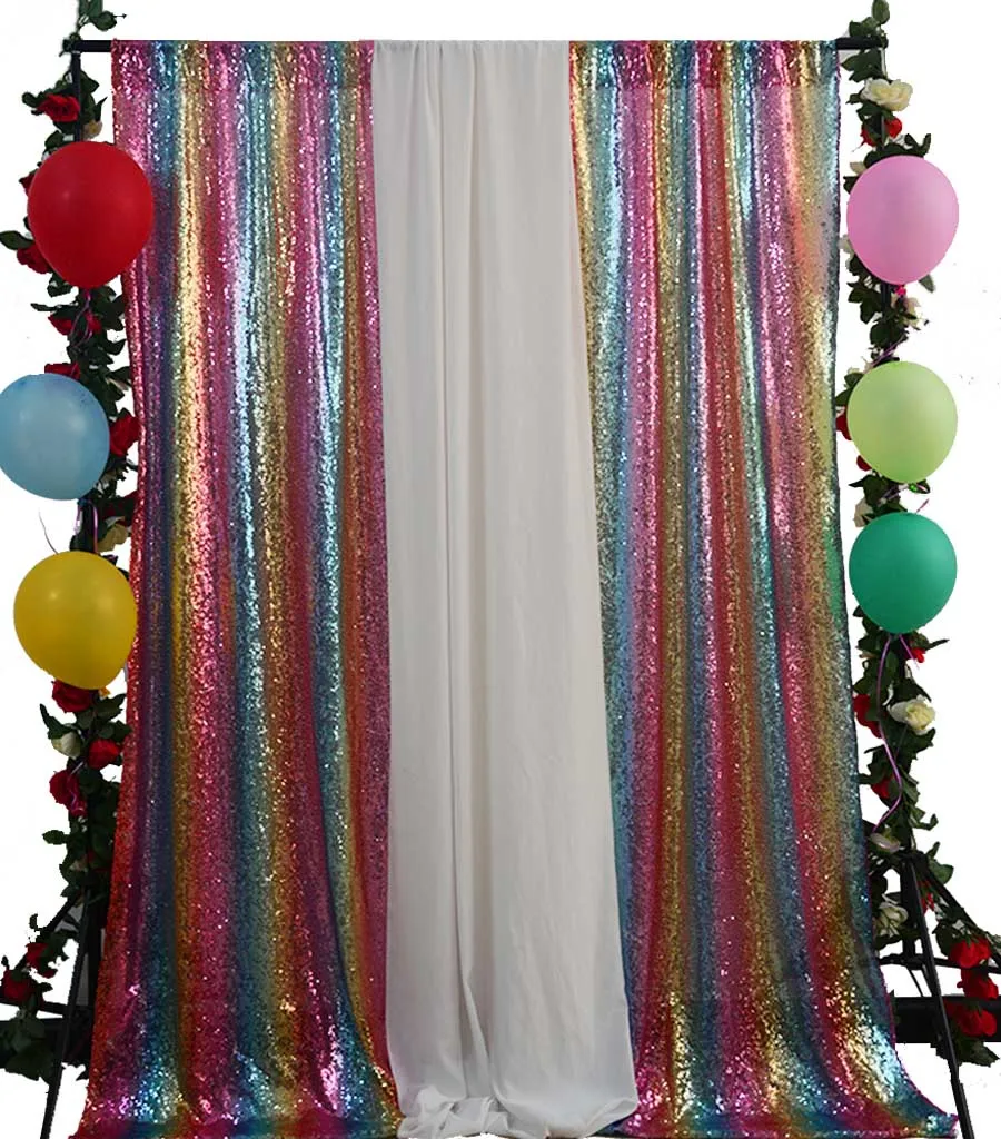 4x8ft Радуга фото фон Прохладный блесток ткань фотографии фонов шторы 96 Inches-M1031 |