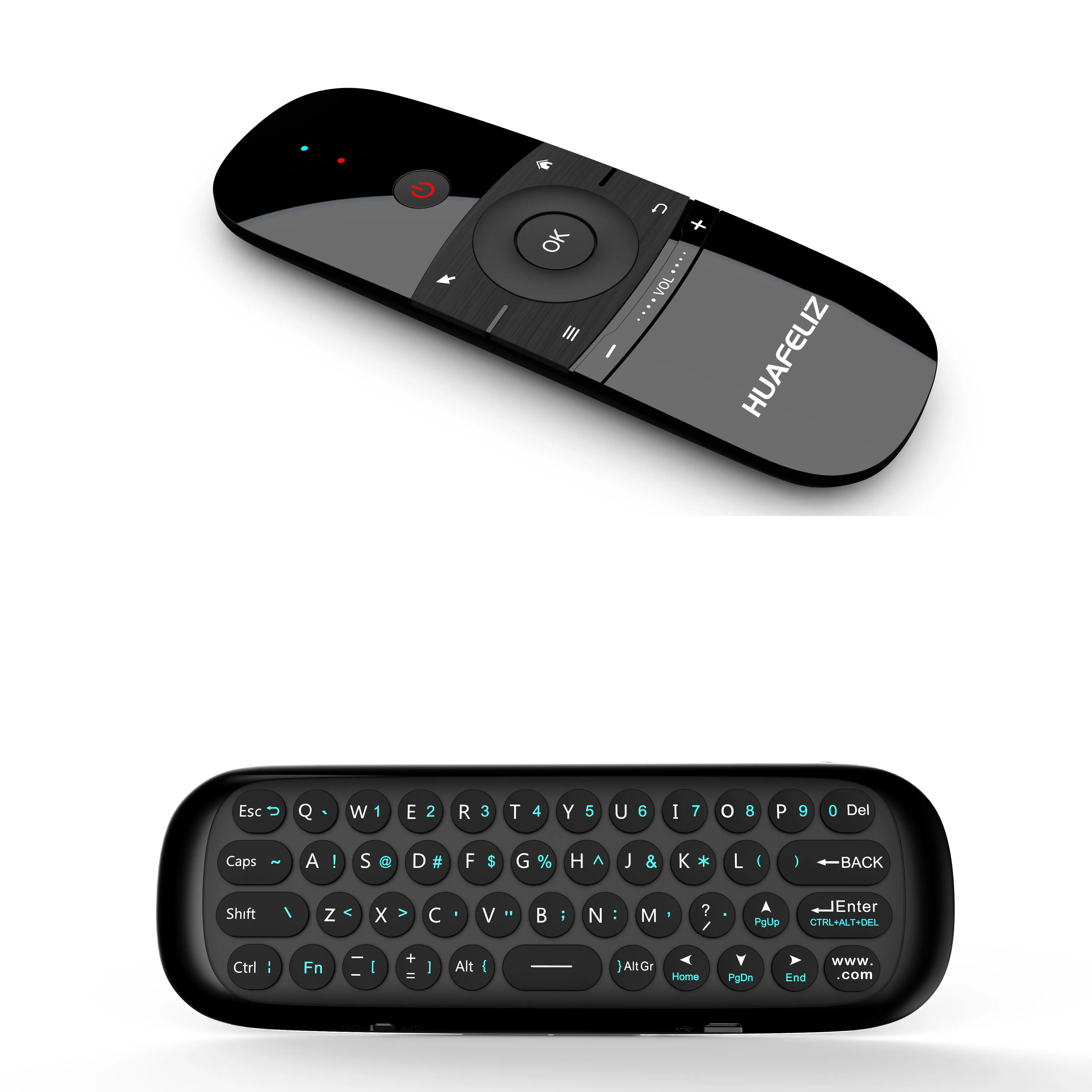 2 4G W1 Fly Air Mouse русская/английская беспроводная клавиатура Rechargeble Mini пульт