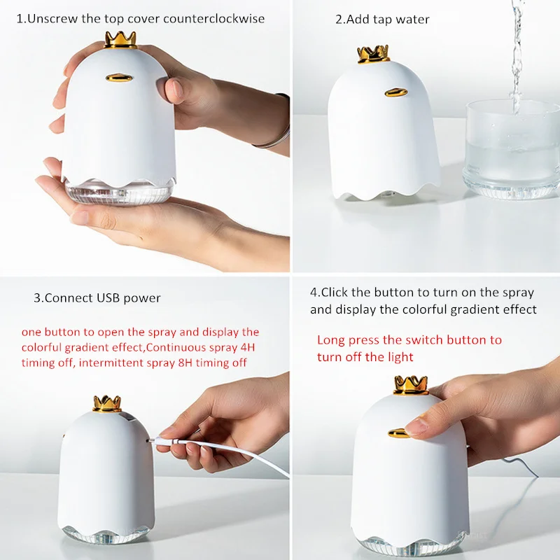 

250ml Air Humidifier usb Mini Aroma Diffuser Ultrasonic Essential Oil Diffusers With Colorful Light For Car Home home.